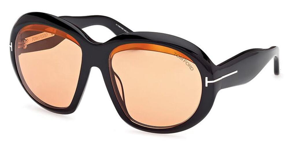 NEW Tom Ford Angellica FT1193 Rounded Sunglasses in Black